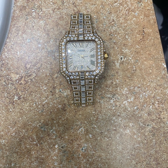 Cartier Gold and Silver Diamond Men's Watch - Picture 1 of 4